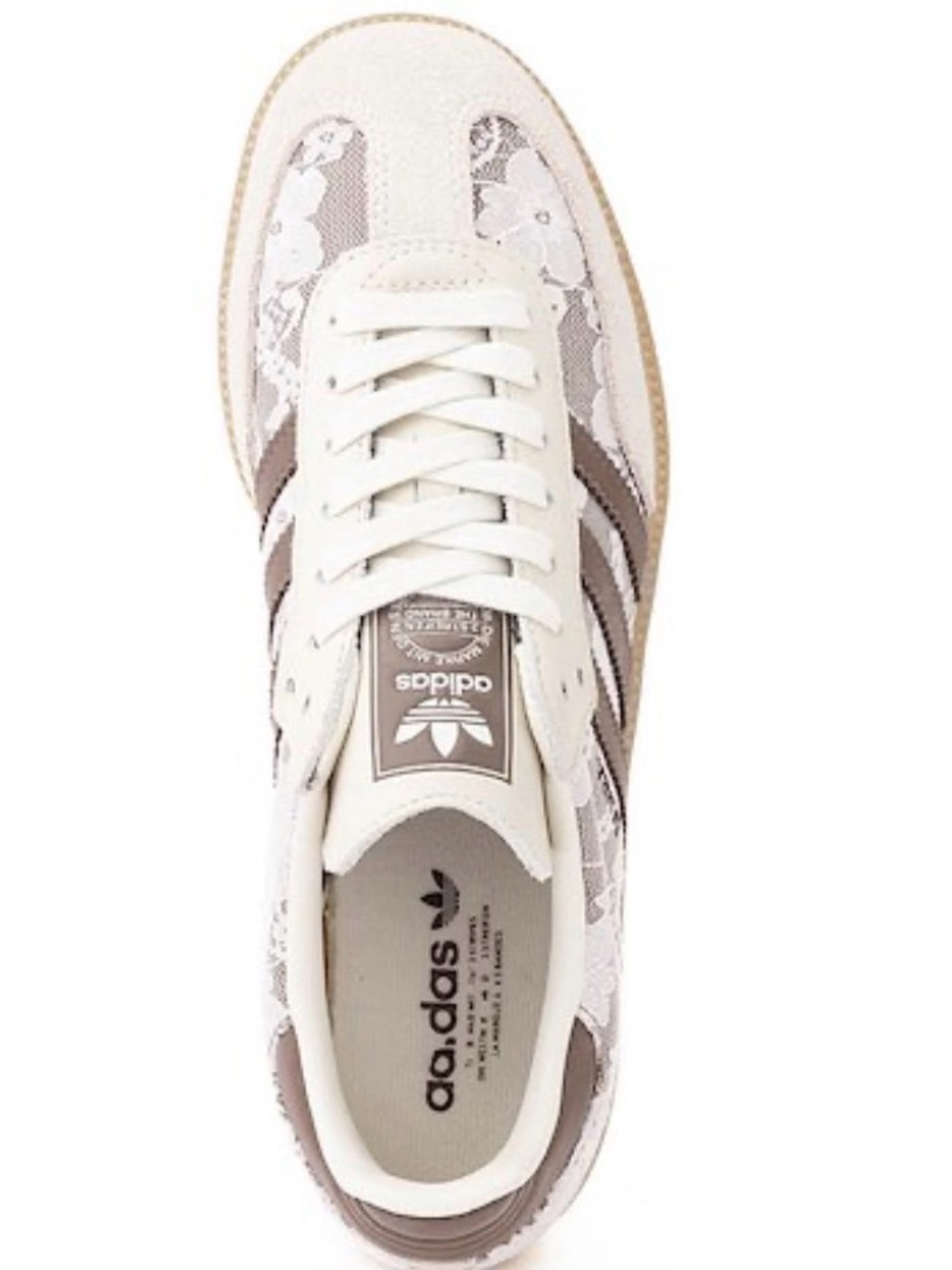 🤎 ADIDAS SAMBA BROWN LACE FLORAL 🤎 - Picture 4 of 5